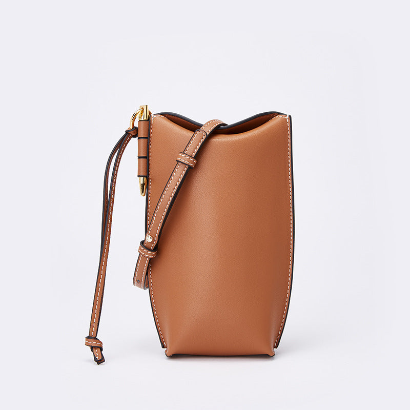 Mini Vintage Leather Phone Crossbody