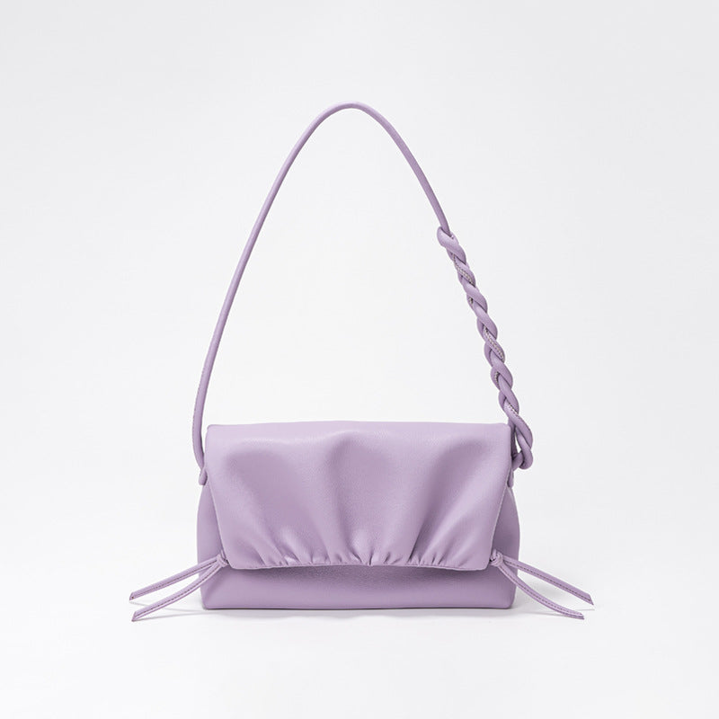 Pleated Leather Cloud Bag