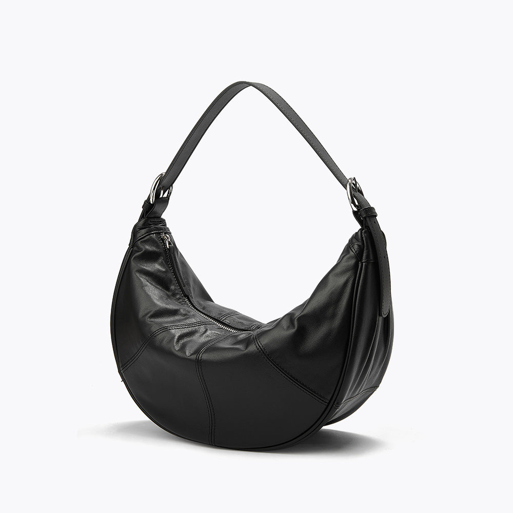 Cowhide Half-Moon Bag