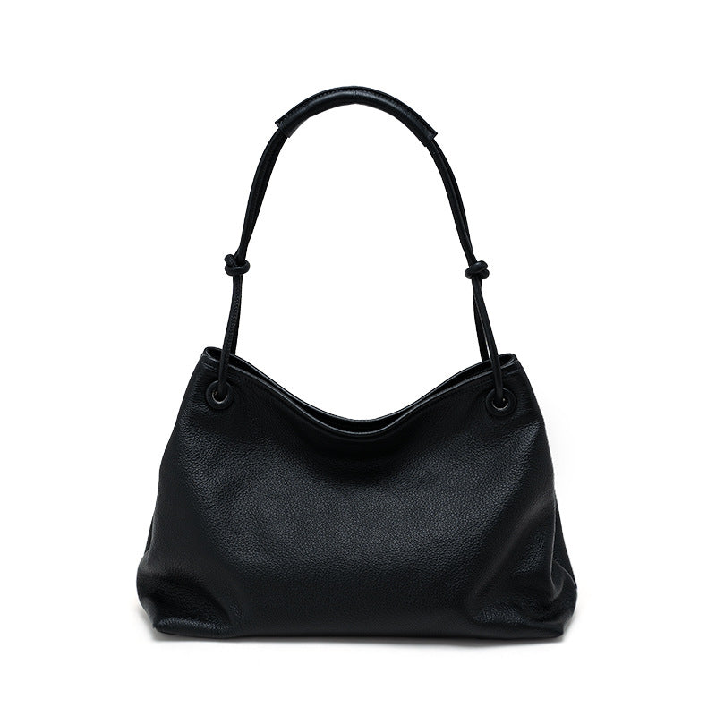 Minimal Leather Shoulder Tote