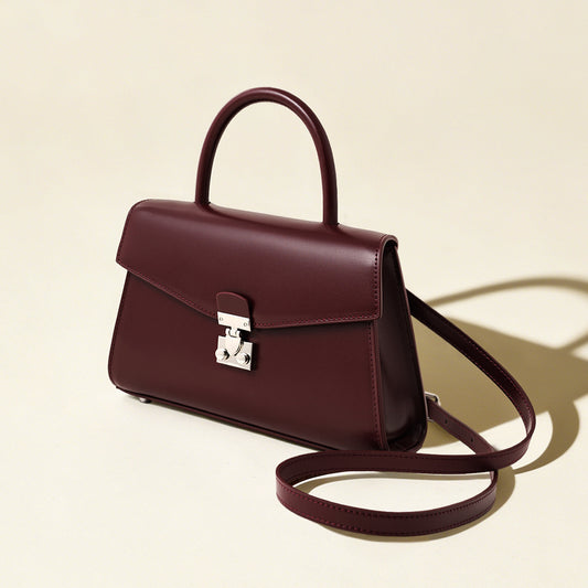 Lock-Front Shoulder Bag