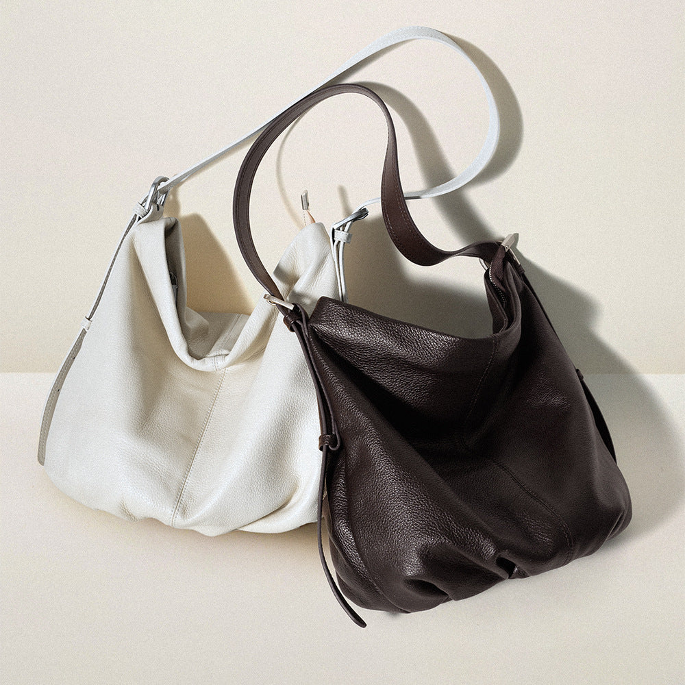 Oversized Leather Shoulder Tote