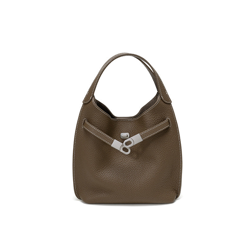 Leather Top-Handle Crossbody