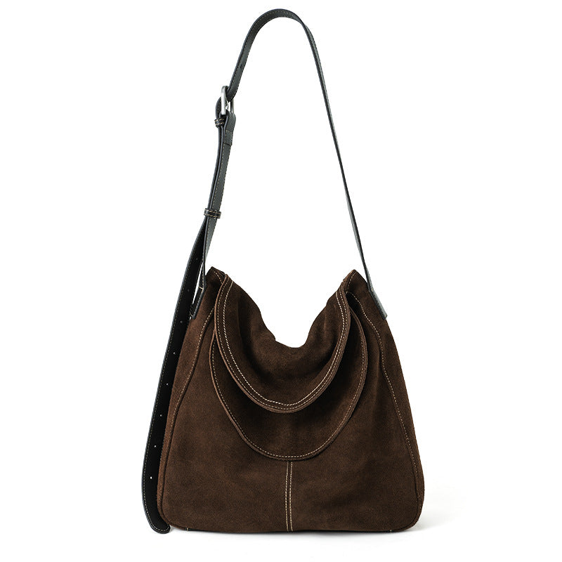 Large Nubuck Leather Crossbody