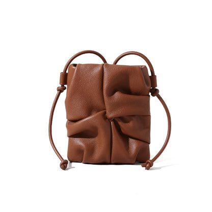 Mini Pleated Leather Crossbody