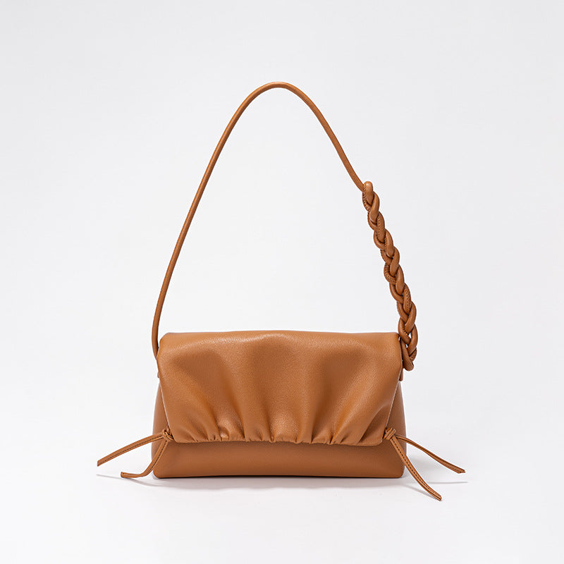 Pleated Leather Cloud Bag