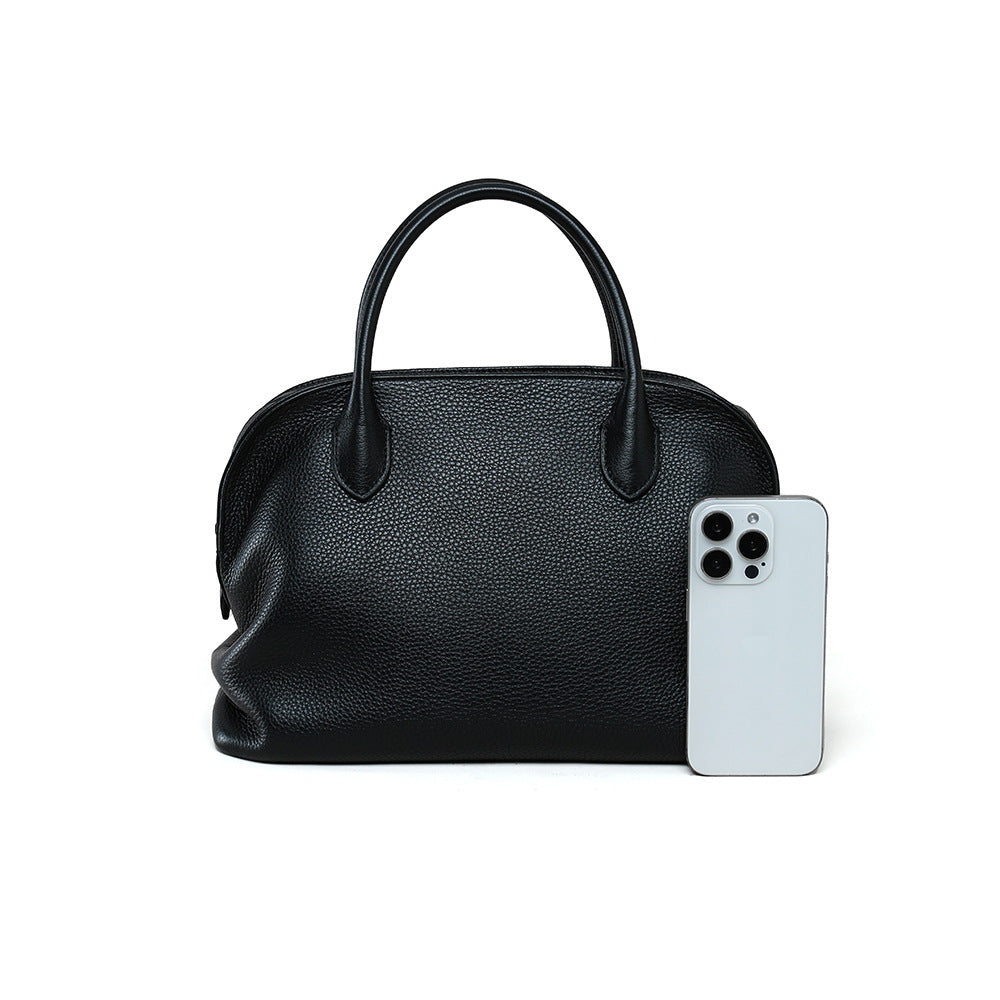 Large Leather Boston Bag