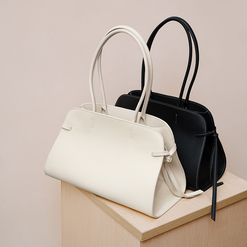 Large Leather Tote Handbag