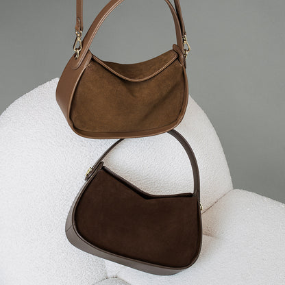 Nubuck Leather Dumpling Bag