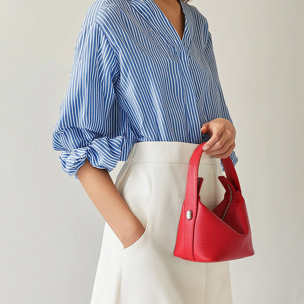 Leather Dumpling Underarm Bag