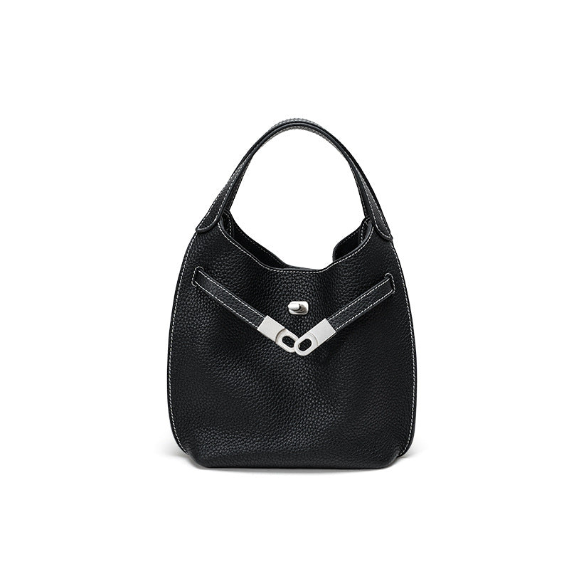 Leather Top-Handle Crossbody
