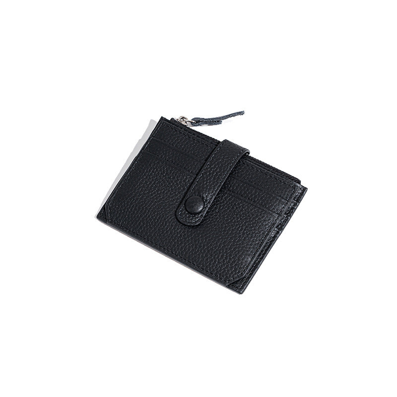 Leather Zip Card Holder Wallet