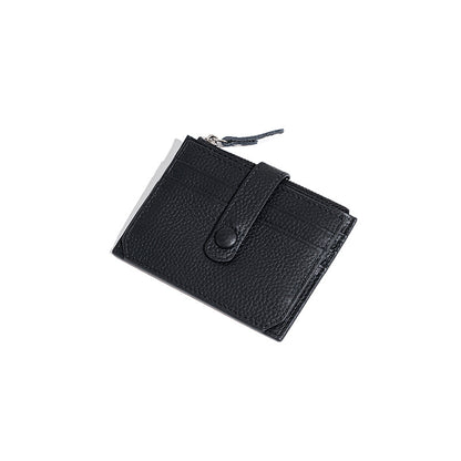 Leather Zip Card Holder Wallet