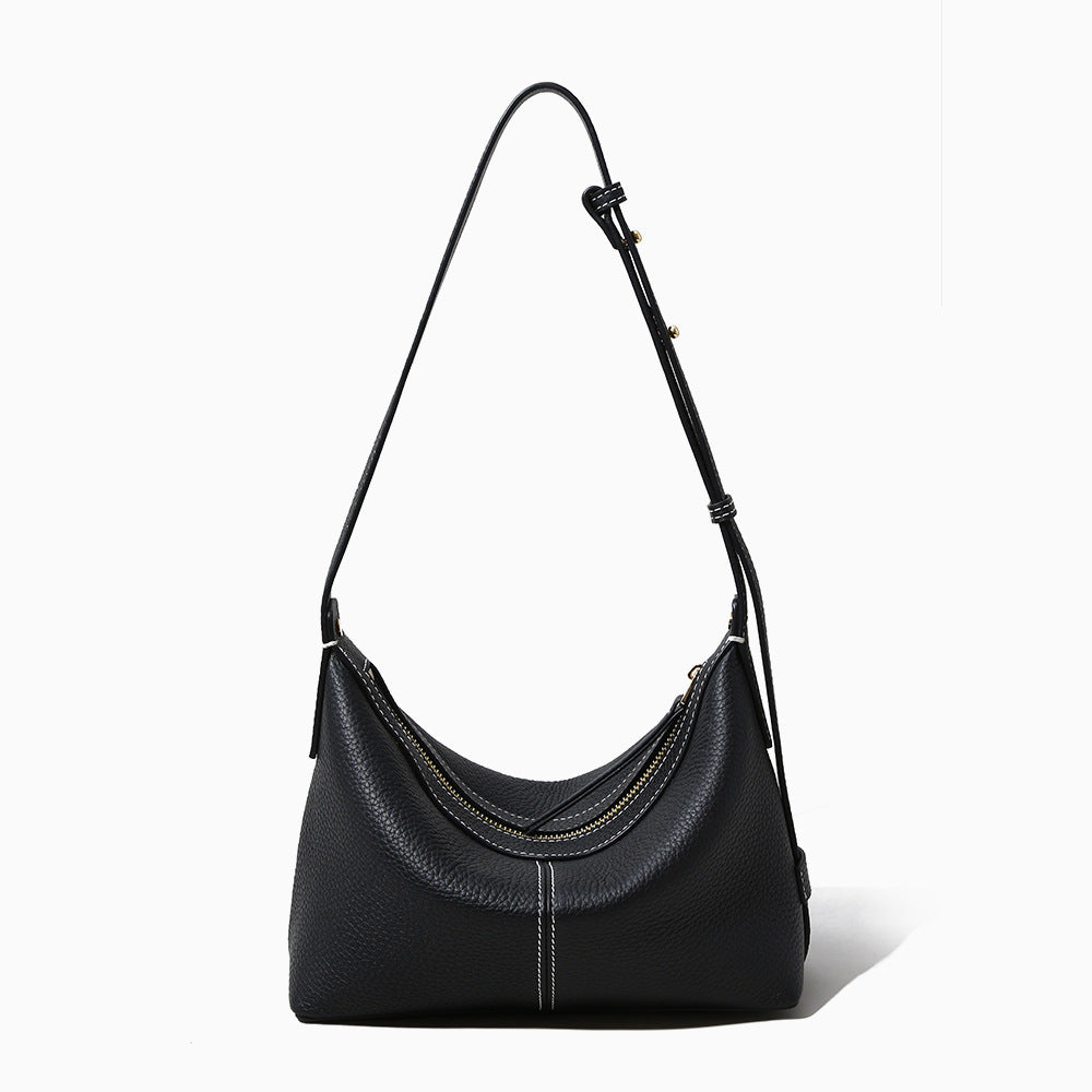 Cowhide Underarm Crossbody Bag