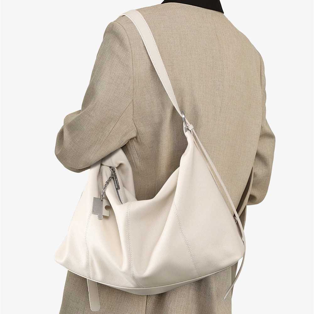 Grained Leather Large Tote