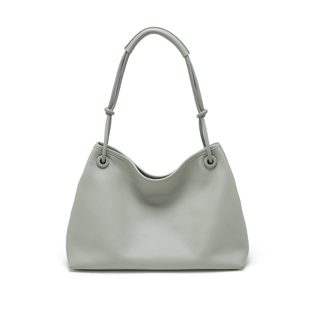 Minimal Leather Shoulder Tote