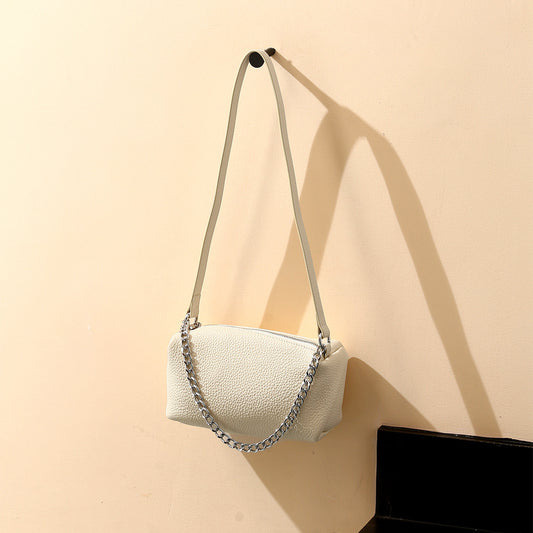 Leather Barrel Chain Bag