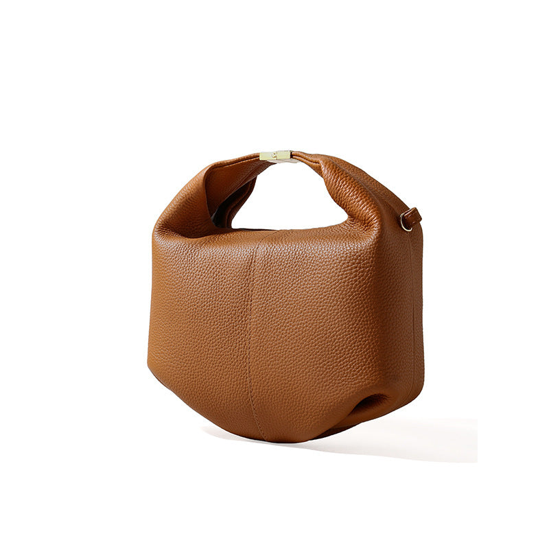 Pebbled Leather Bento Handbag