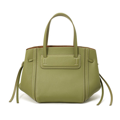 Cowhide Leather Tote with Strap