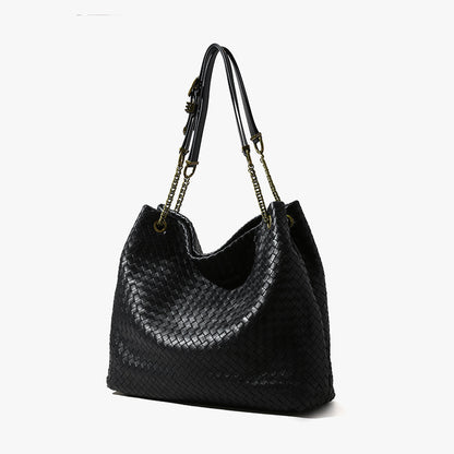 Woven Leather Underarm Bag