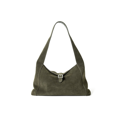 Nubuck Leather Crossbody Tote
