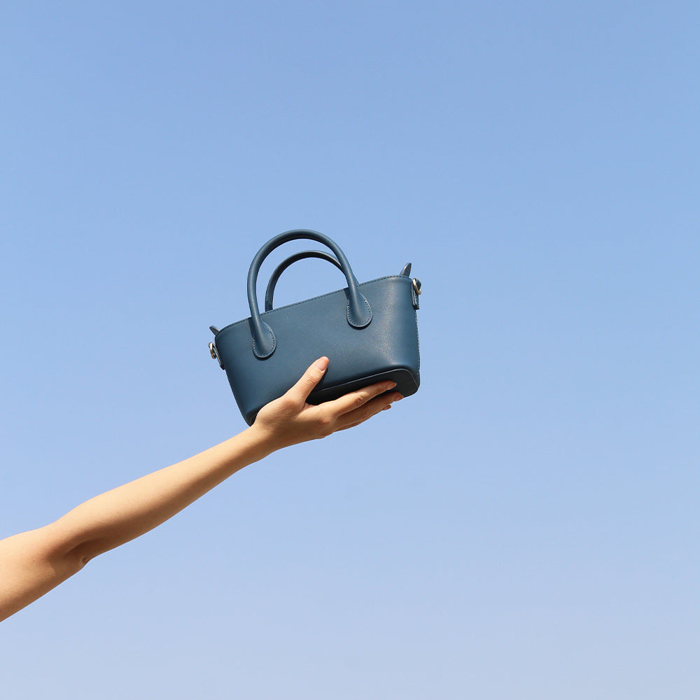 Zip-Top Leather Shoulder Bag