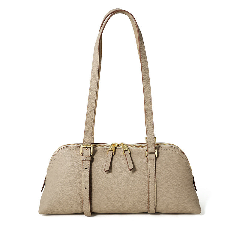 Leather Baguette Handbag