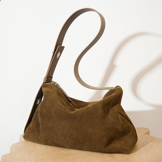 Slouchy Nubuck Leather Tote
