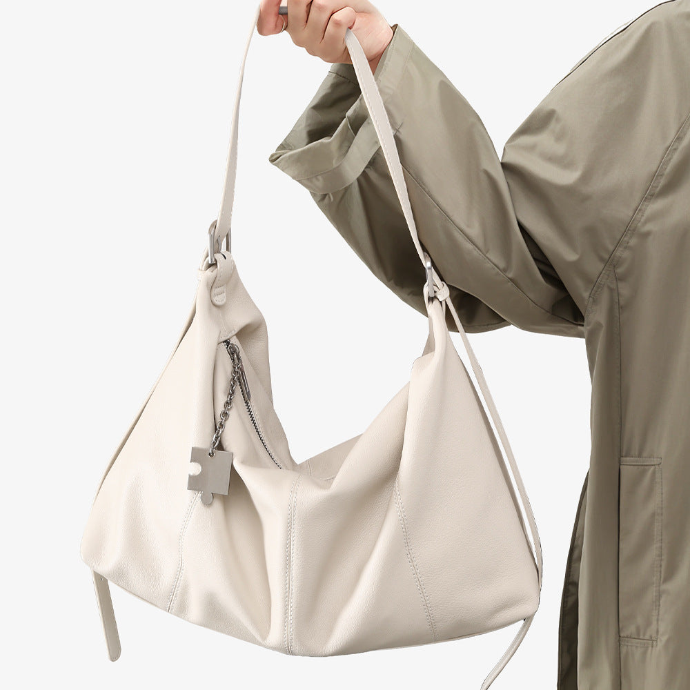 Grained Leather Large Tote