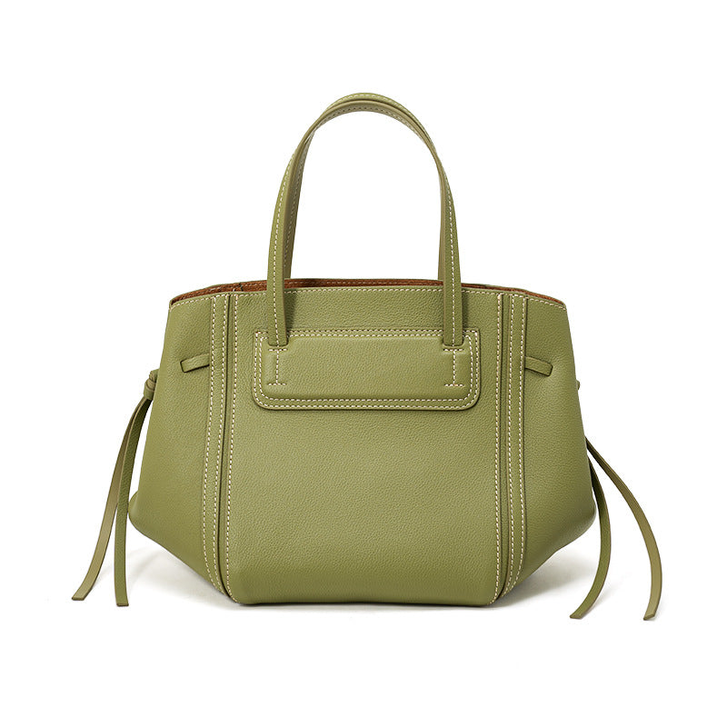 Cowhide Leather Tote with Strap
