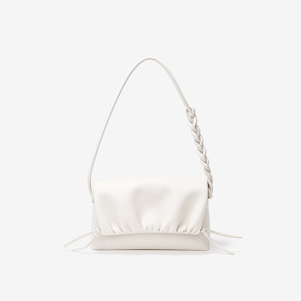 Pleated Leather Cloud Bag