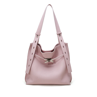 Leather Flap Top-Handle Bag