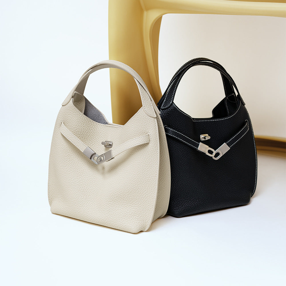 Leather Top-Handle Crossbody