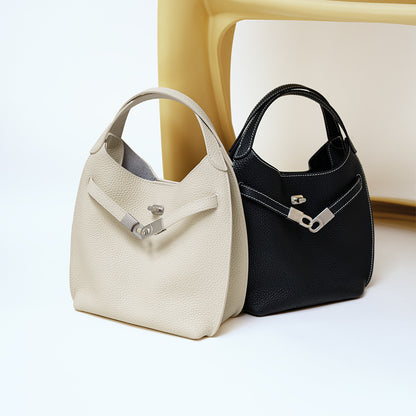 Leather Top-Handle Crossbody