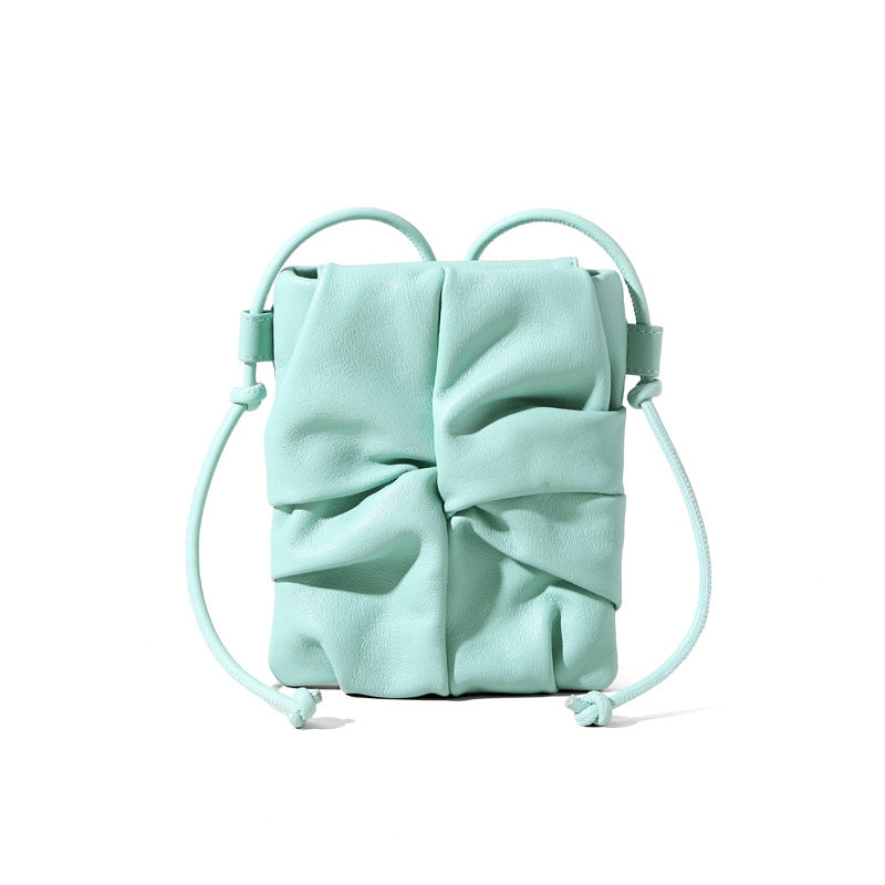 Mini Pleated Leather Crossbody