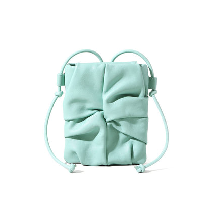 Mini Pleated Leather Crossbody