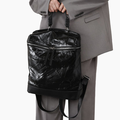 Pebbled Leather Backpack