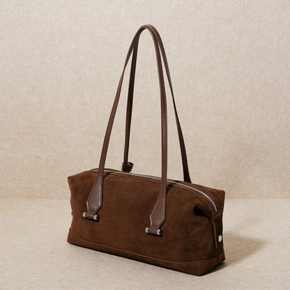 Nubuck Boston Baguette Tote