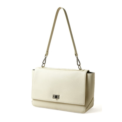 Lock-Flap Leather Tote