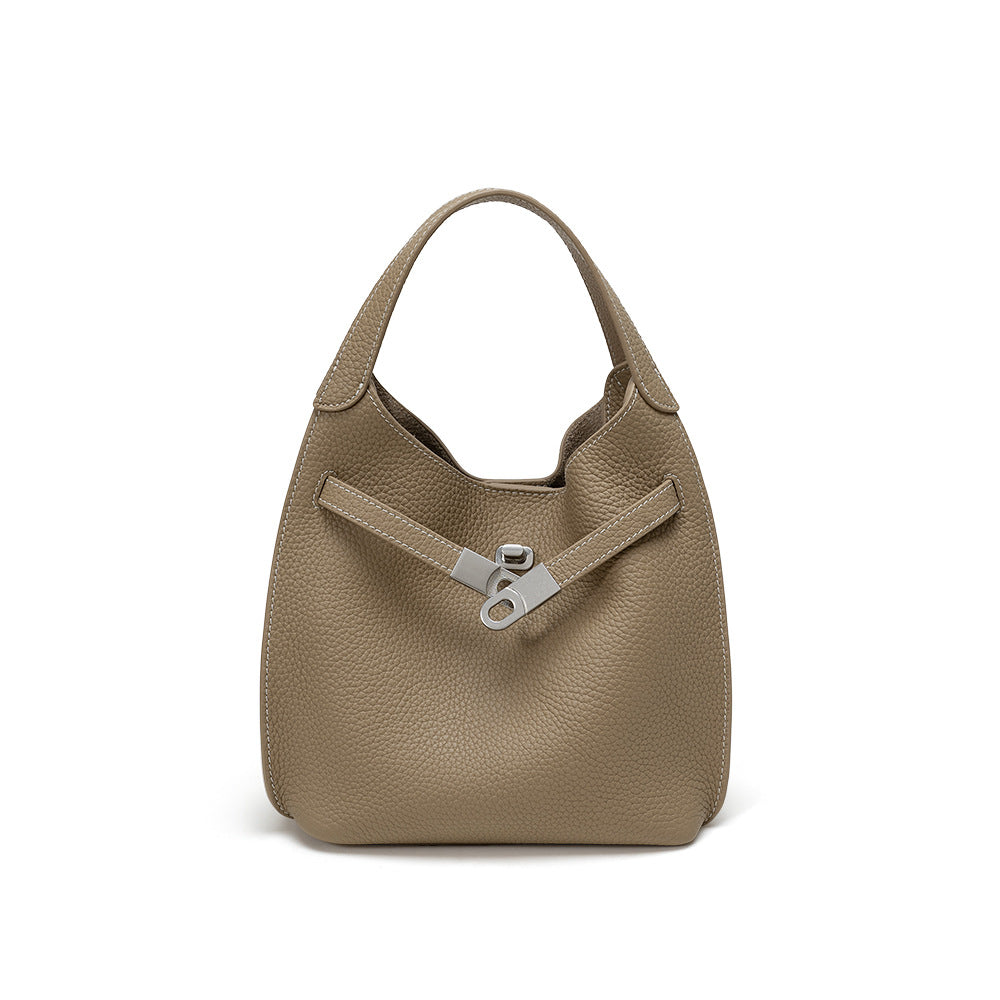 Leather Top-Handle Crossbody