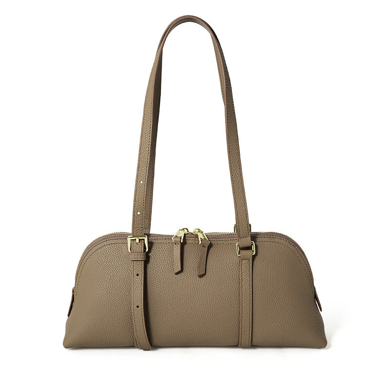Leather Baguette Handbag