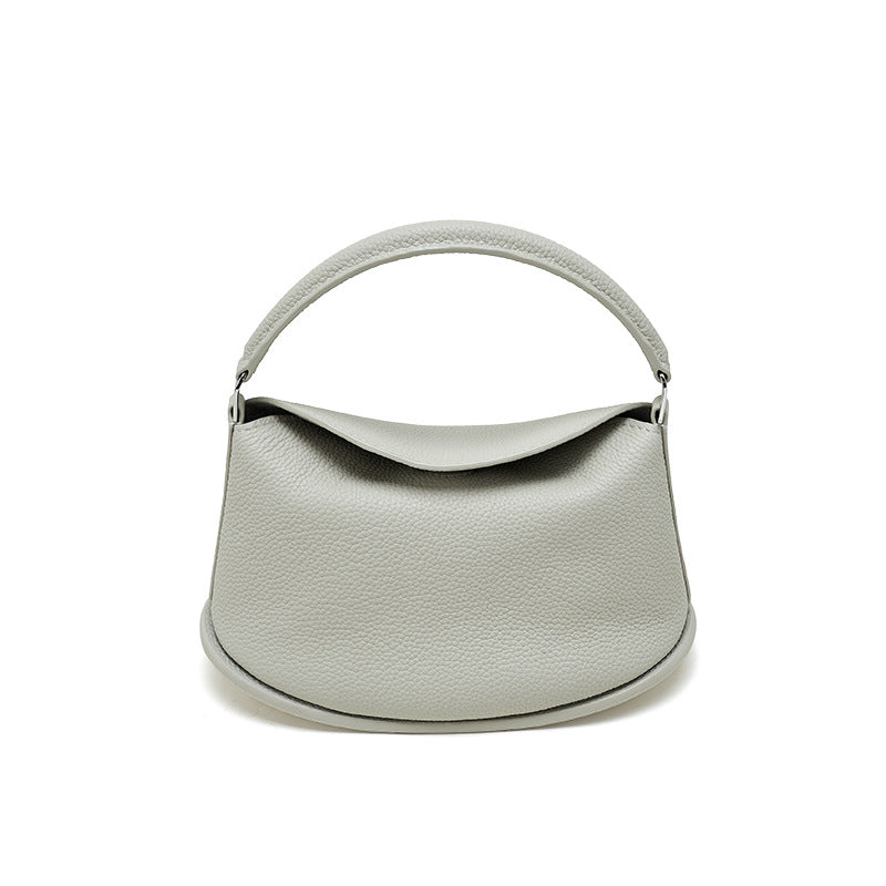 Leather Underarm Tote with Strap