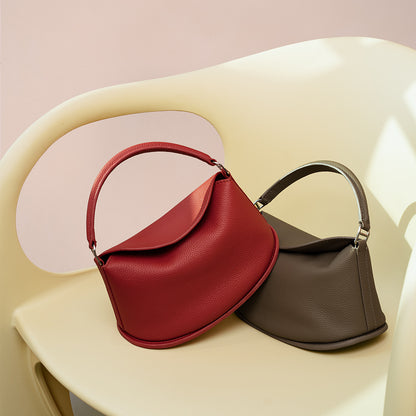 Leather Underarm Tote with Strap