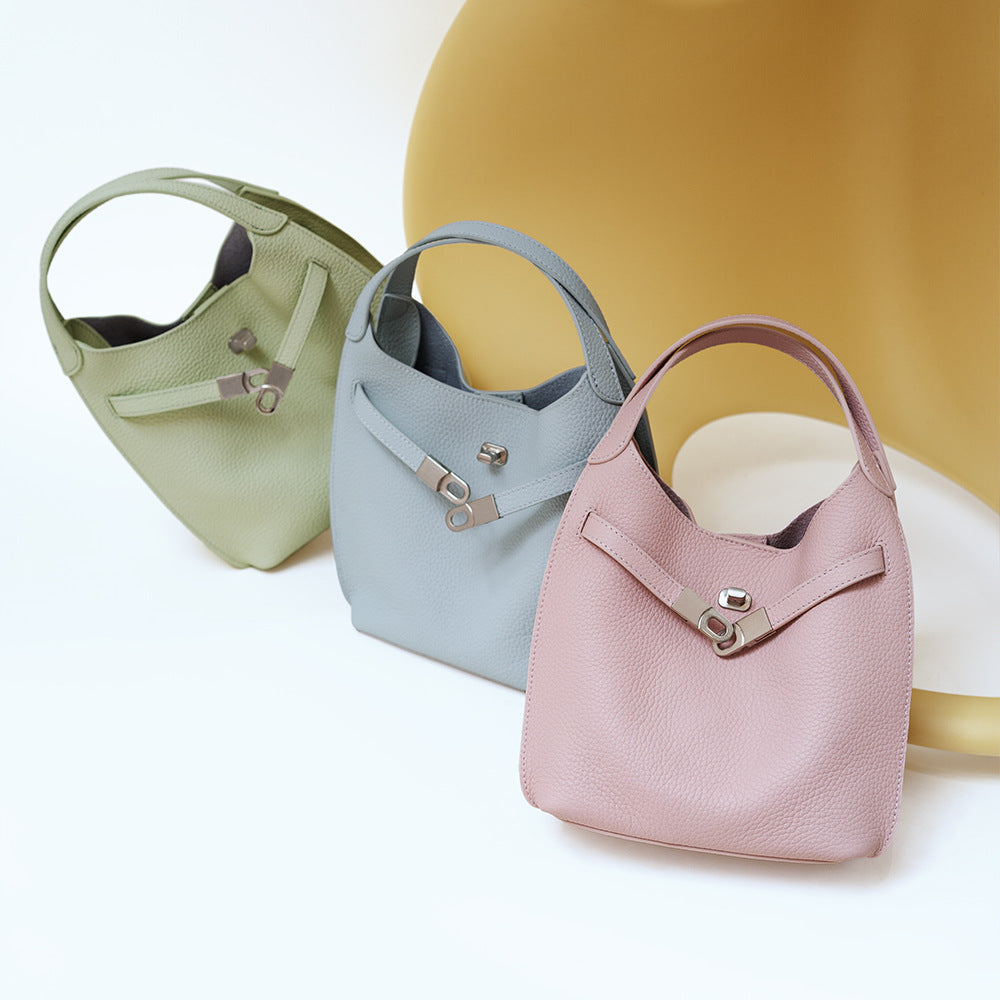 Leather Top-Handle Crossbody