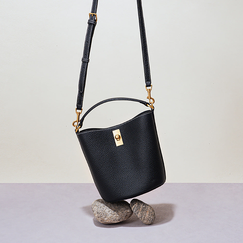Vintage Leather Bucket Bag