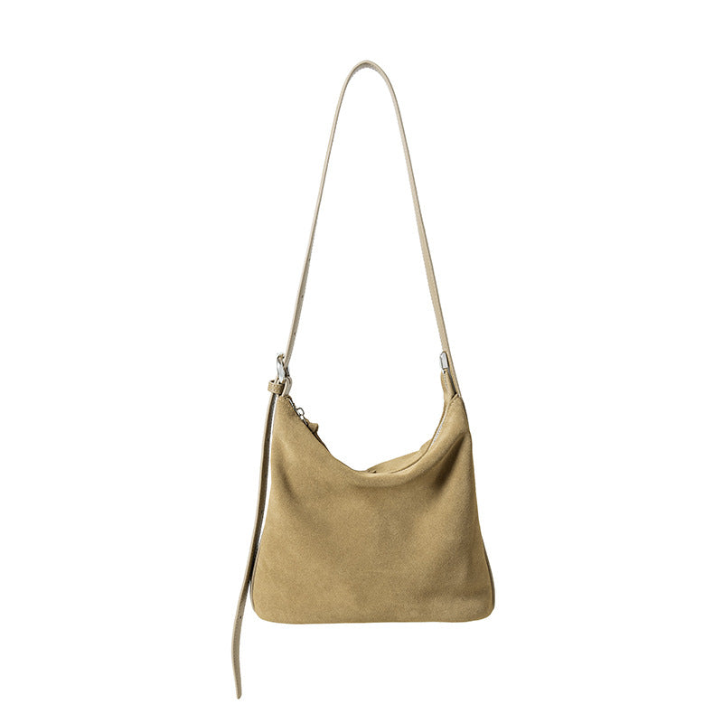 Vintage Leather Bucket Crossbody