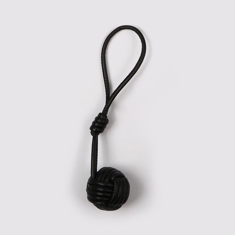 Knitted Pom-Pom Bag Charm