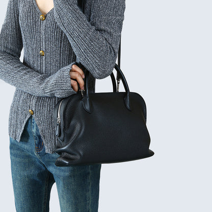 Large Leather Boston Bag
