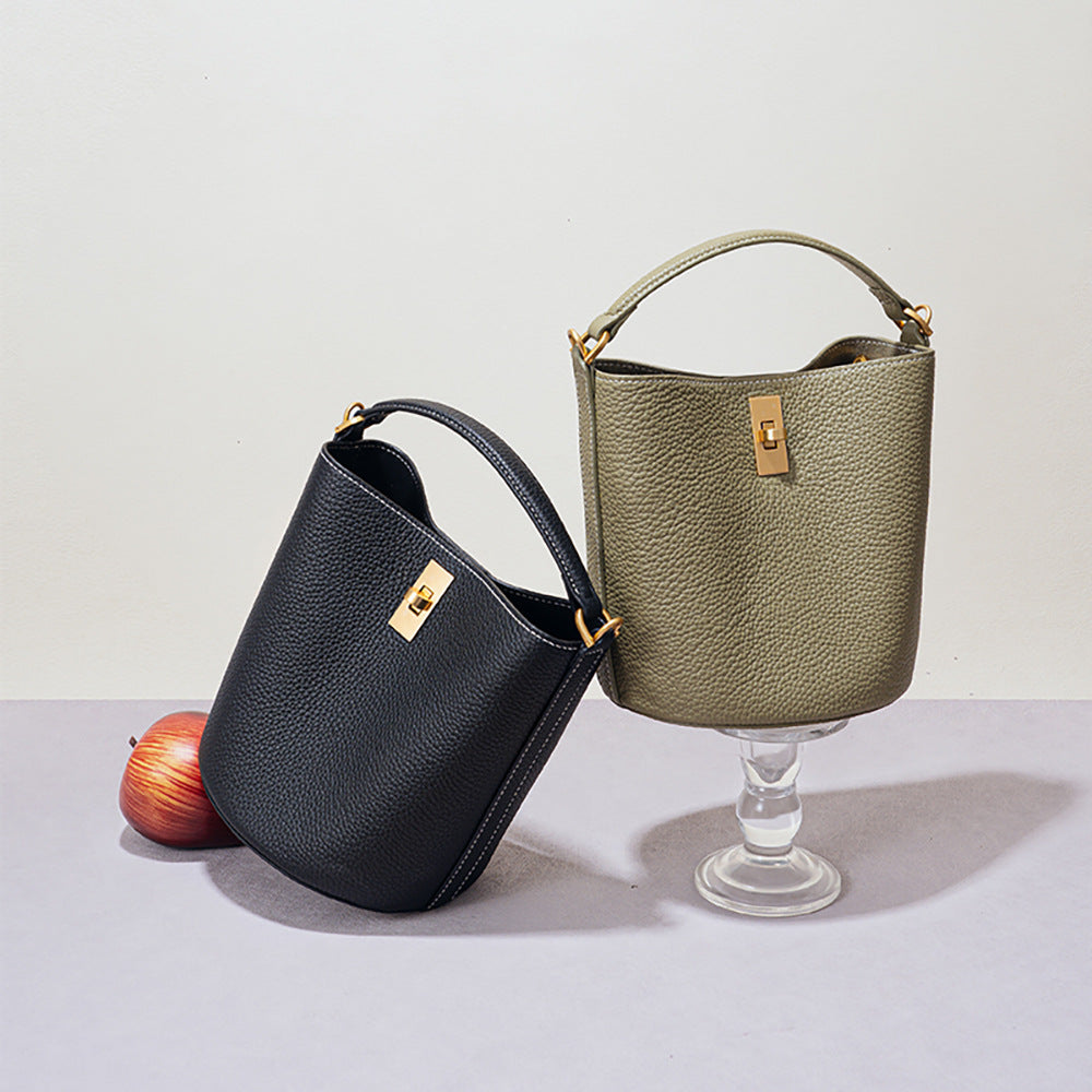 Vintage Leather Bucket Bag