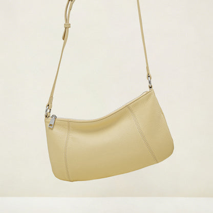 Cowhide Underarm Top-Handle Bag